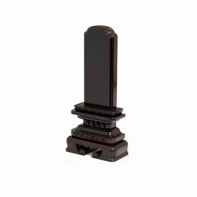 唐木位牌　紫檀　黒檀　角丸型　高級位牌